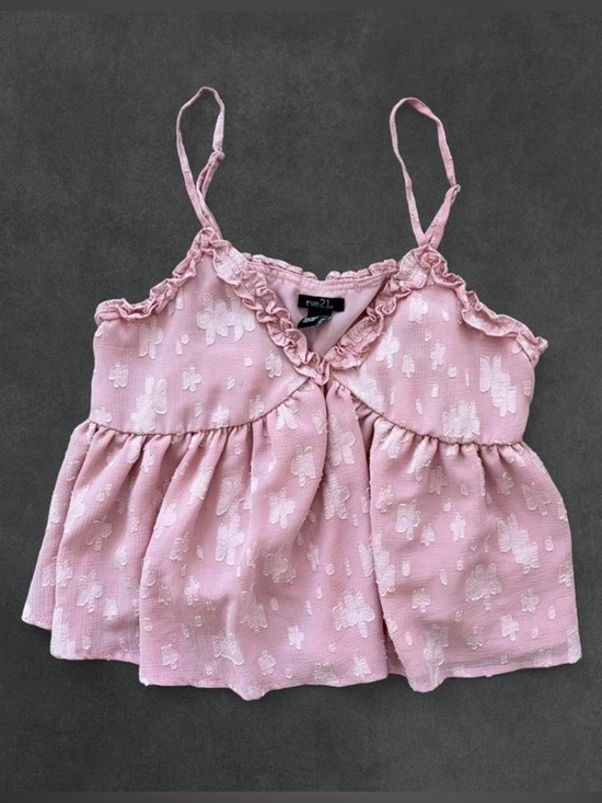 Rue21 Tops - Rue21 Dusty Rose Ruffle Trim Tank